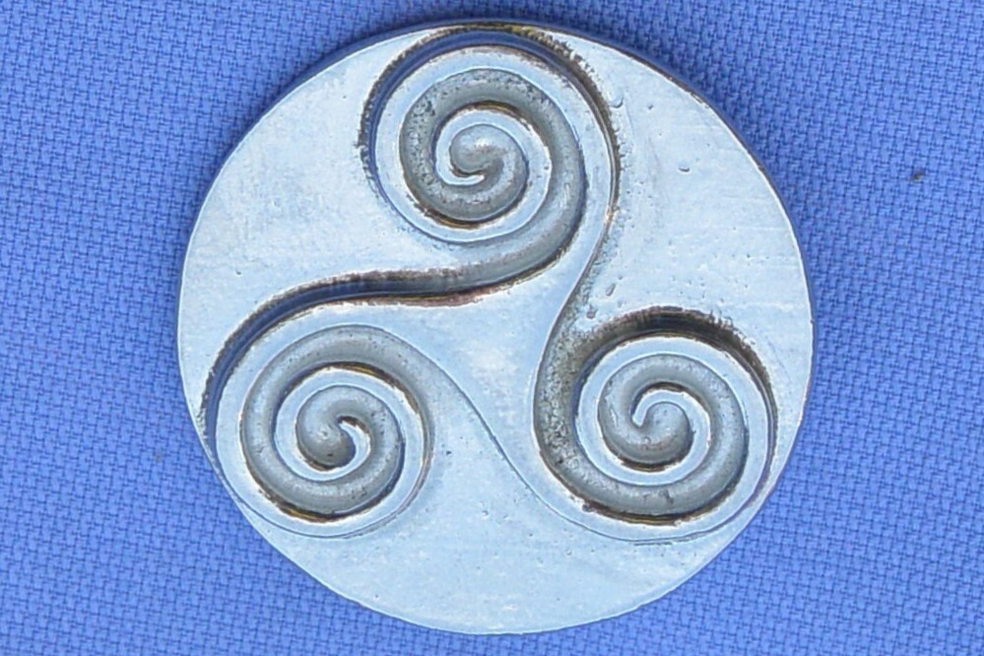 Triskelion Brooch. Hand Cast Pewter.