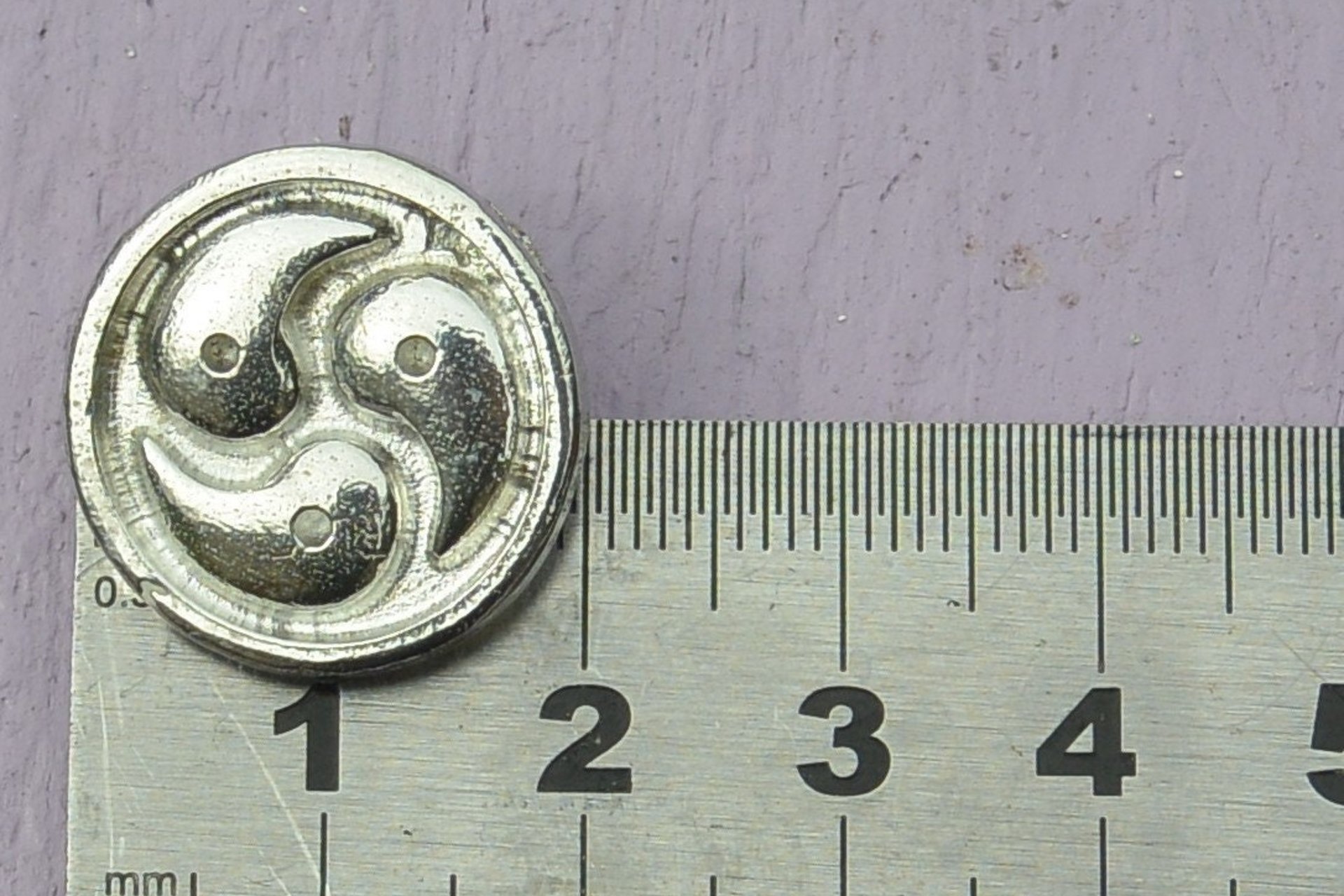 BDSM Lapel Pin. Hand Cast Pewter. 