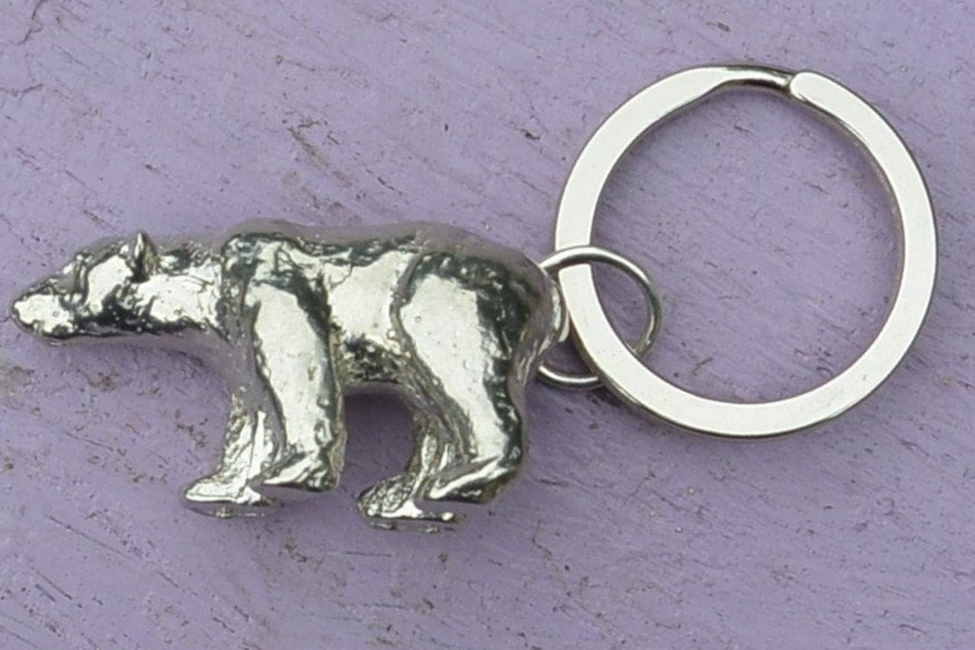 LGBTQ+ Bear Culture Keyring. Hand Cast Pewter.