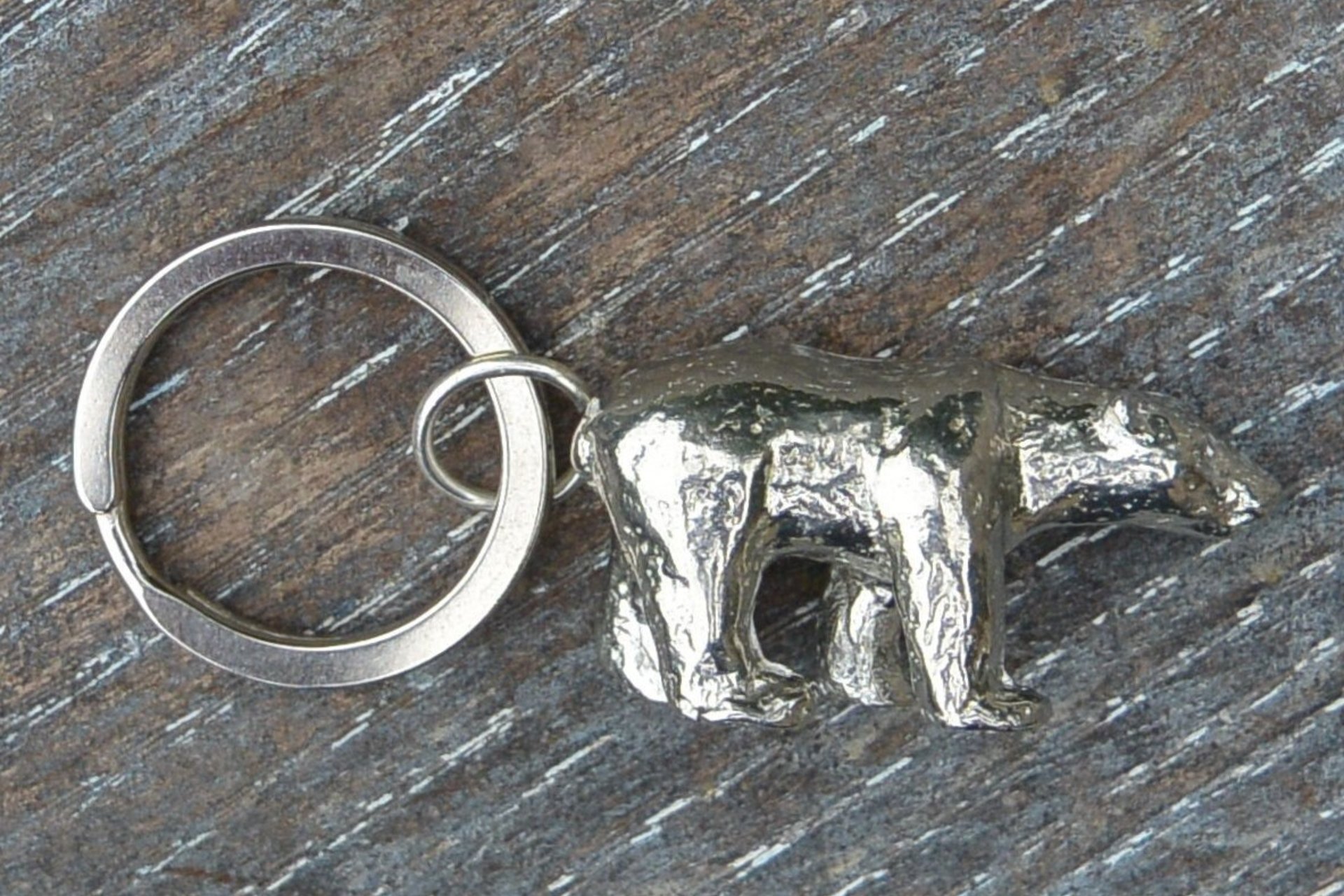 LGBTQ+ Bear Culture Keyring. Hand Cast Pewter.