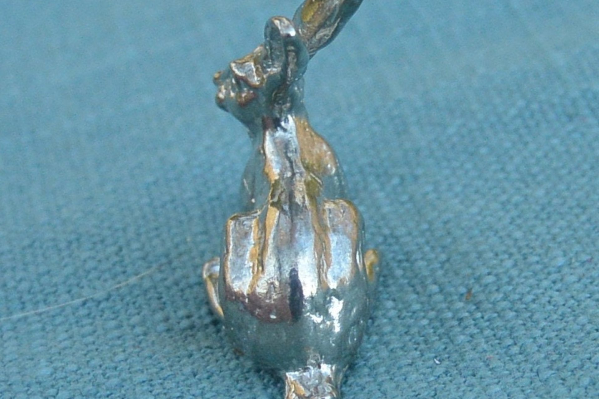 Hare Figurine - Passion & Play. Hand Cast Pewter.