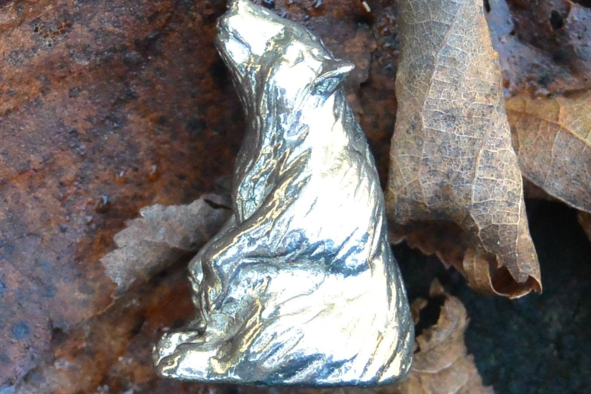 Sitting Bear Figurine – Celebrating LGBTQ+ Bear Culture. Hand Cast Pewter.