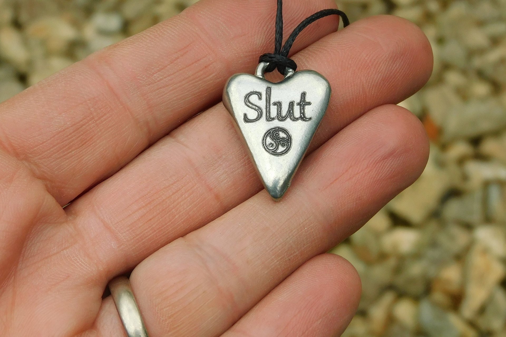 BDSM Owned Pendant, Erotic Sub Gift. Adjustable Waxed Cord. Hand Cast Pewter.