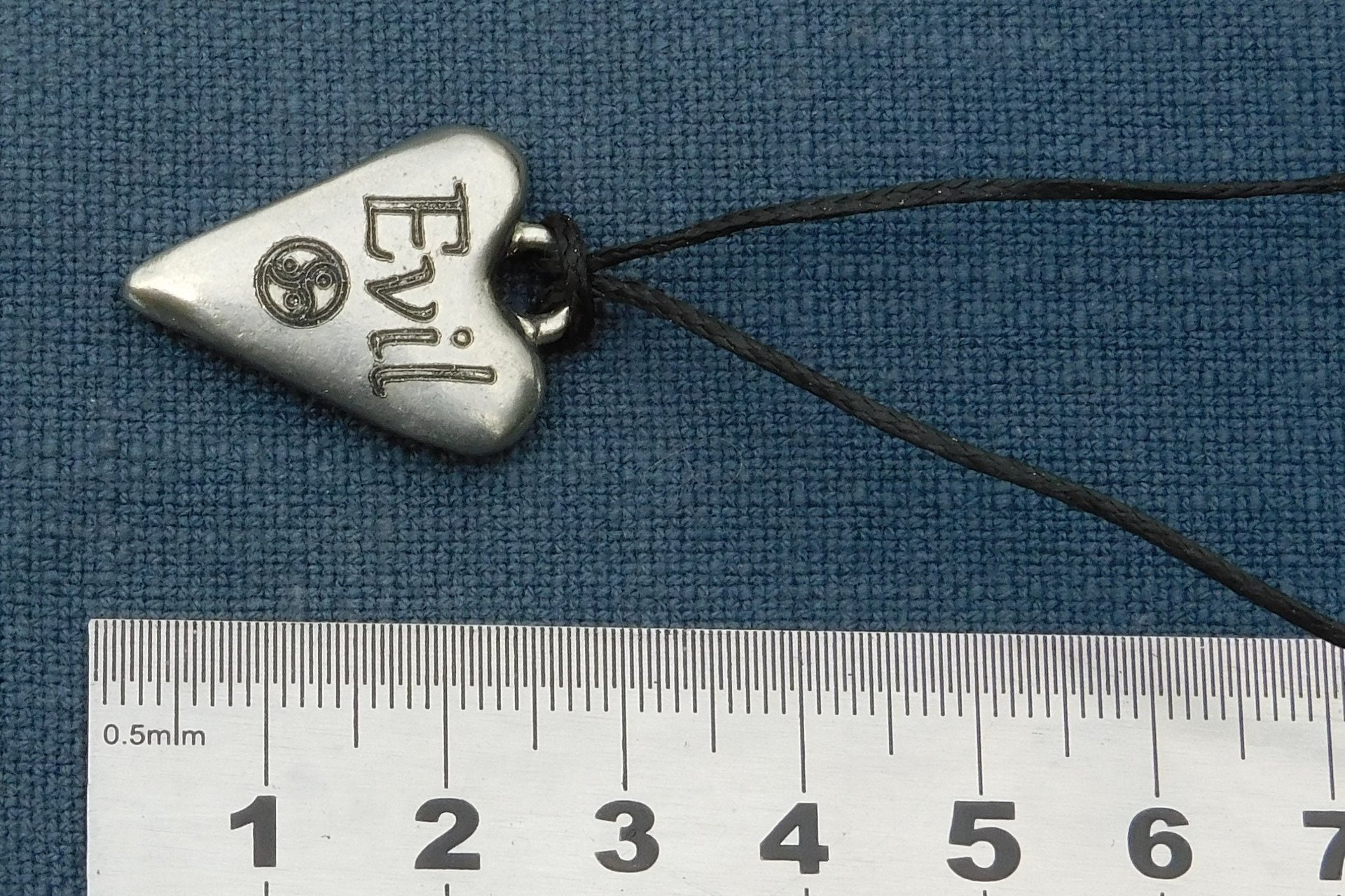 BDSM Bite Me Pendant, Erotic Sub Gift. Adjustable Waxed Cord. Hand Cast Pewter.