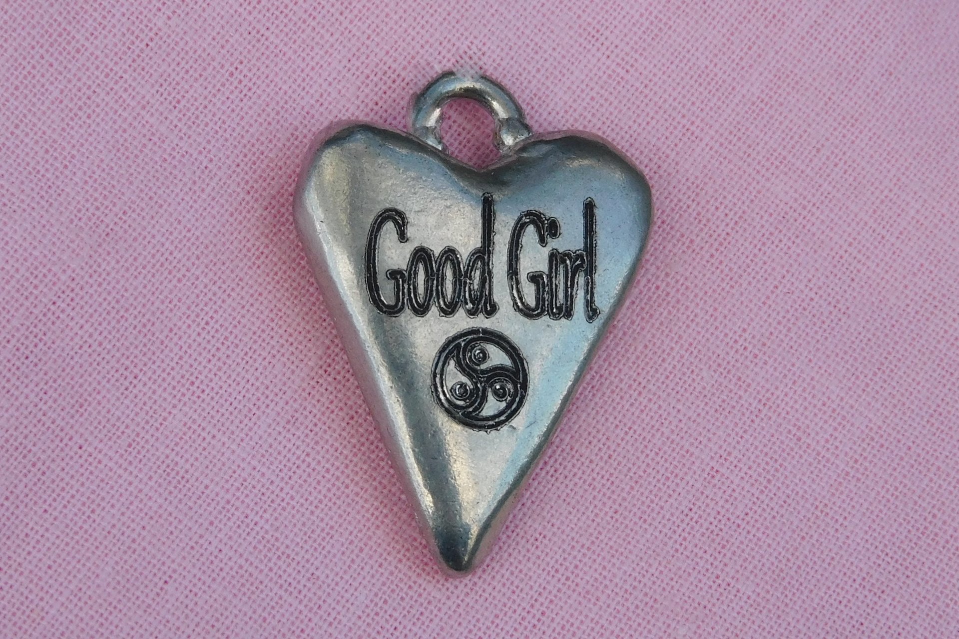 BDSM Bite Me Pendant, Erotic Sub Gift. Adjustable Waxed Cord. Hand Cast Pewter.