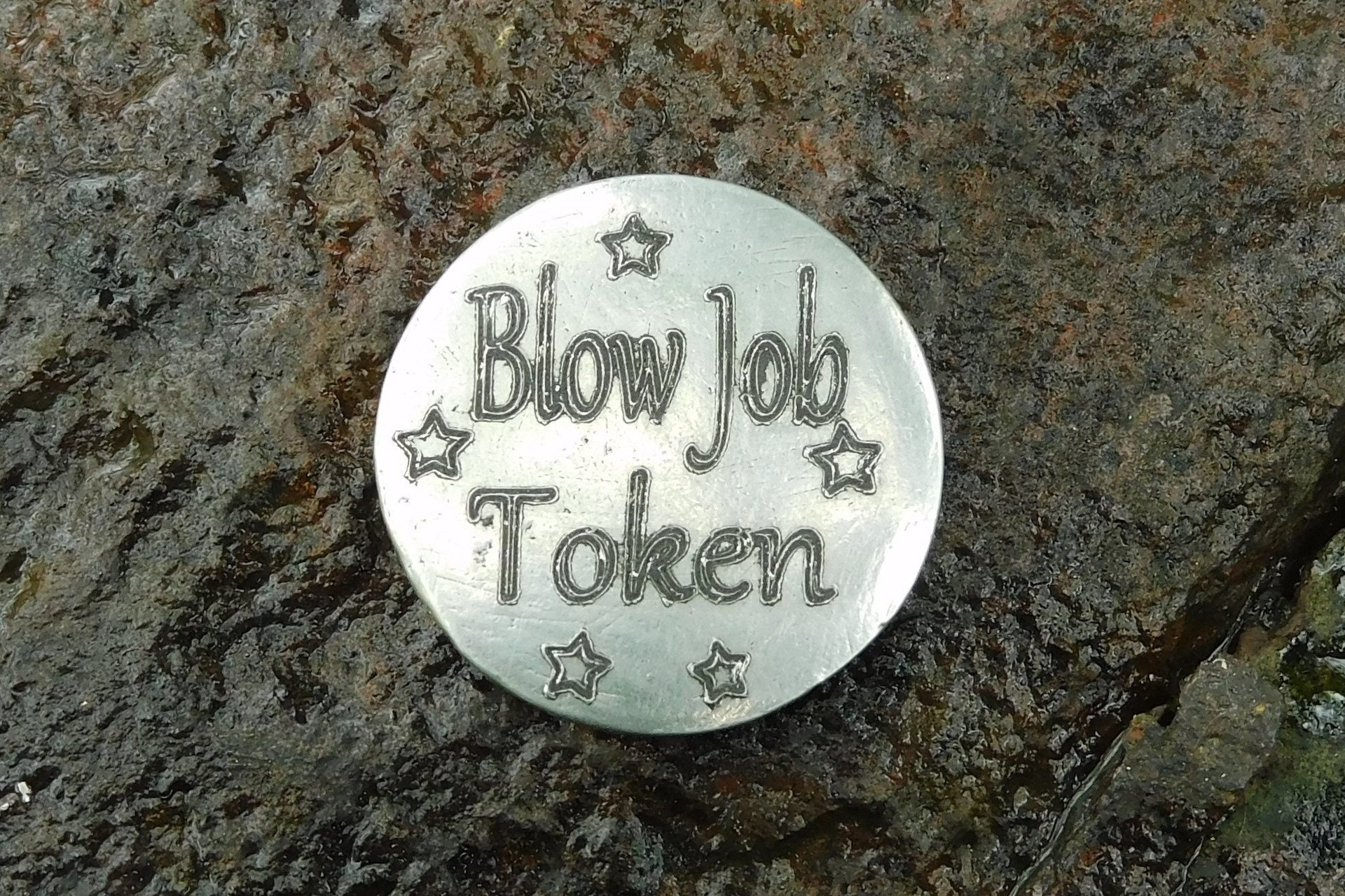 Coupon Blow Job Token, Jeton Érotique BDSM, Accessoires BDSM, Jeton de Soumise, Fait à la Main en Etain, Les Etains de Jumilhac