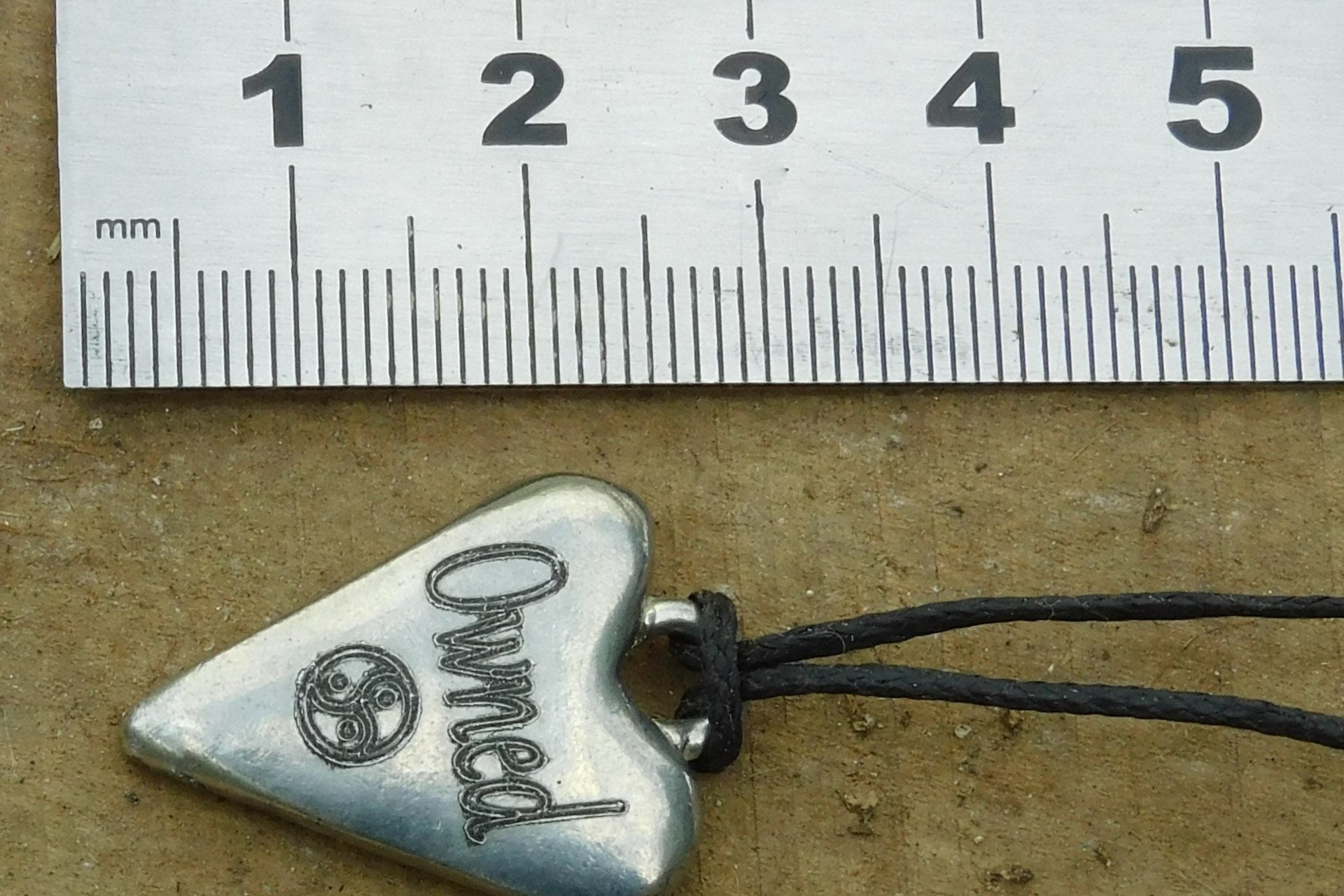 BDSM Owned Pendant, Erotic Sub Gift. Adjustable Waxed Cord. Hand Cast Pewter.