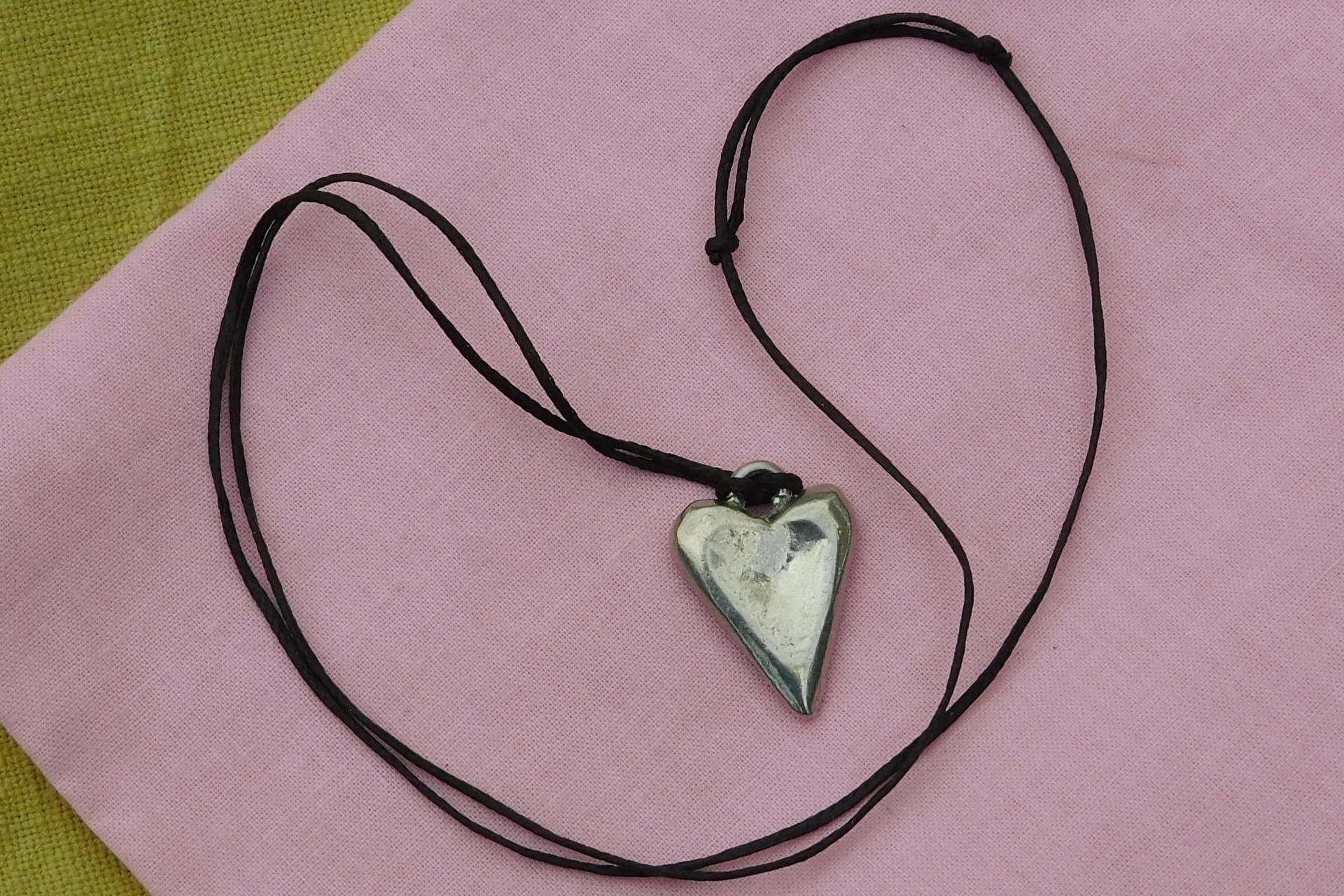 BDSM Owned Pendant, Erotic Sub Gift. Adjustable Waxed Cord. Hand Cast Pewter.