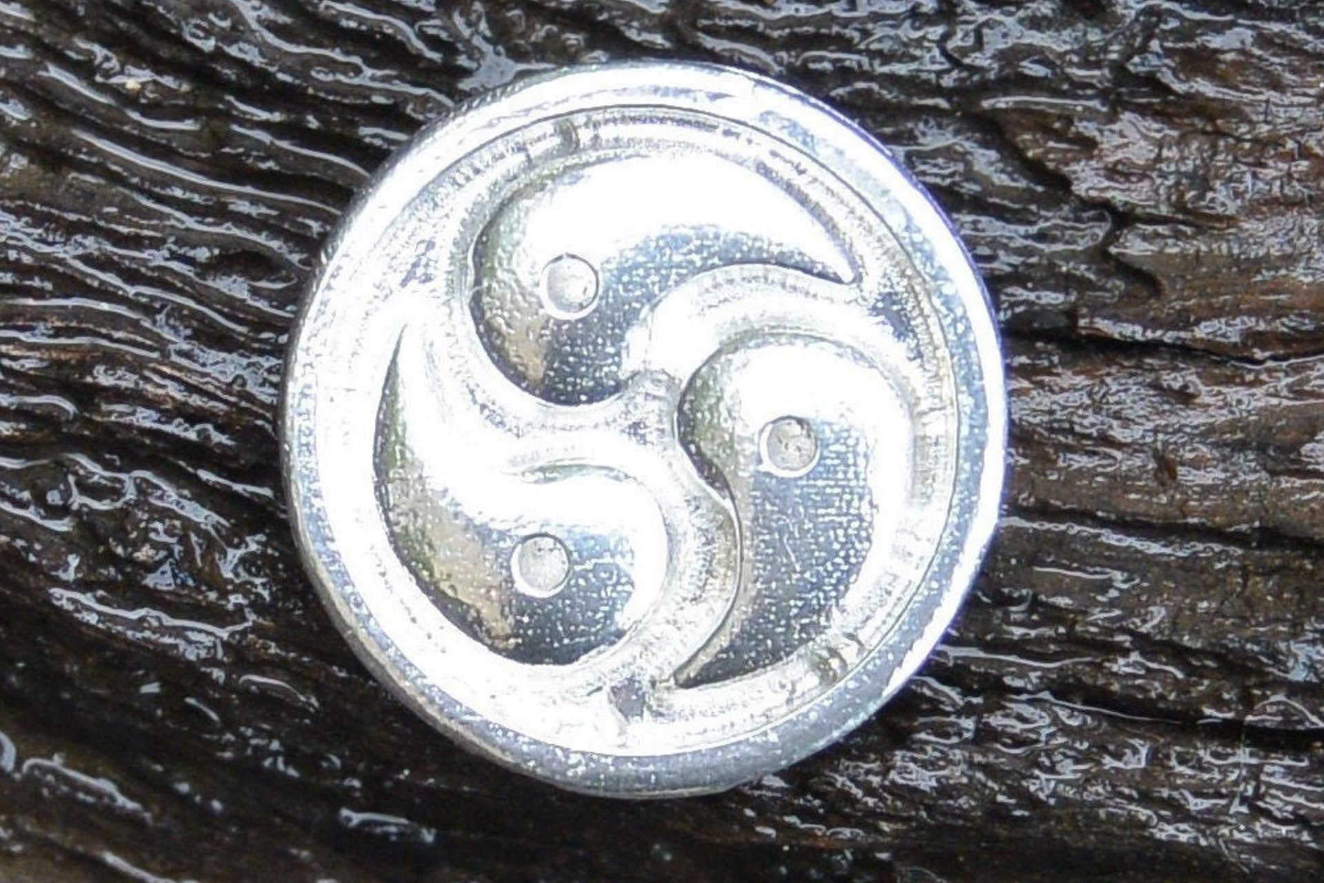 BDSM Lapel Pin. Hand Cast Pewter. 