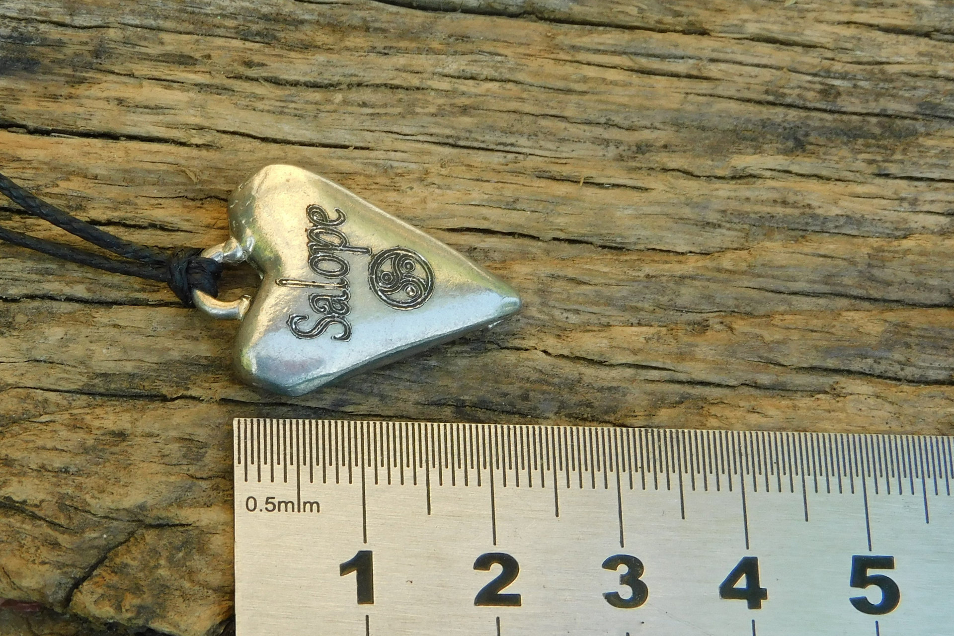 BDSM Salope (Whore) Pendant, Erotic Sub Gift. Adjustable Waxed Cord. Hand Cast Pewter.