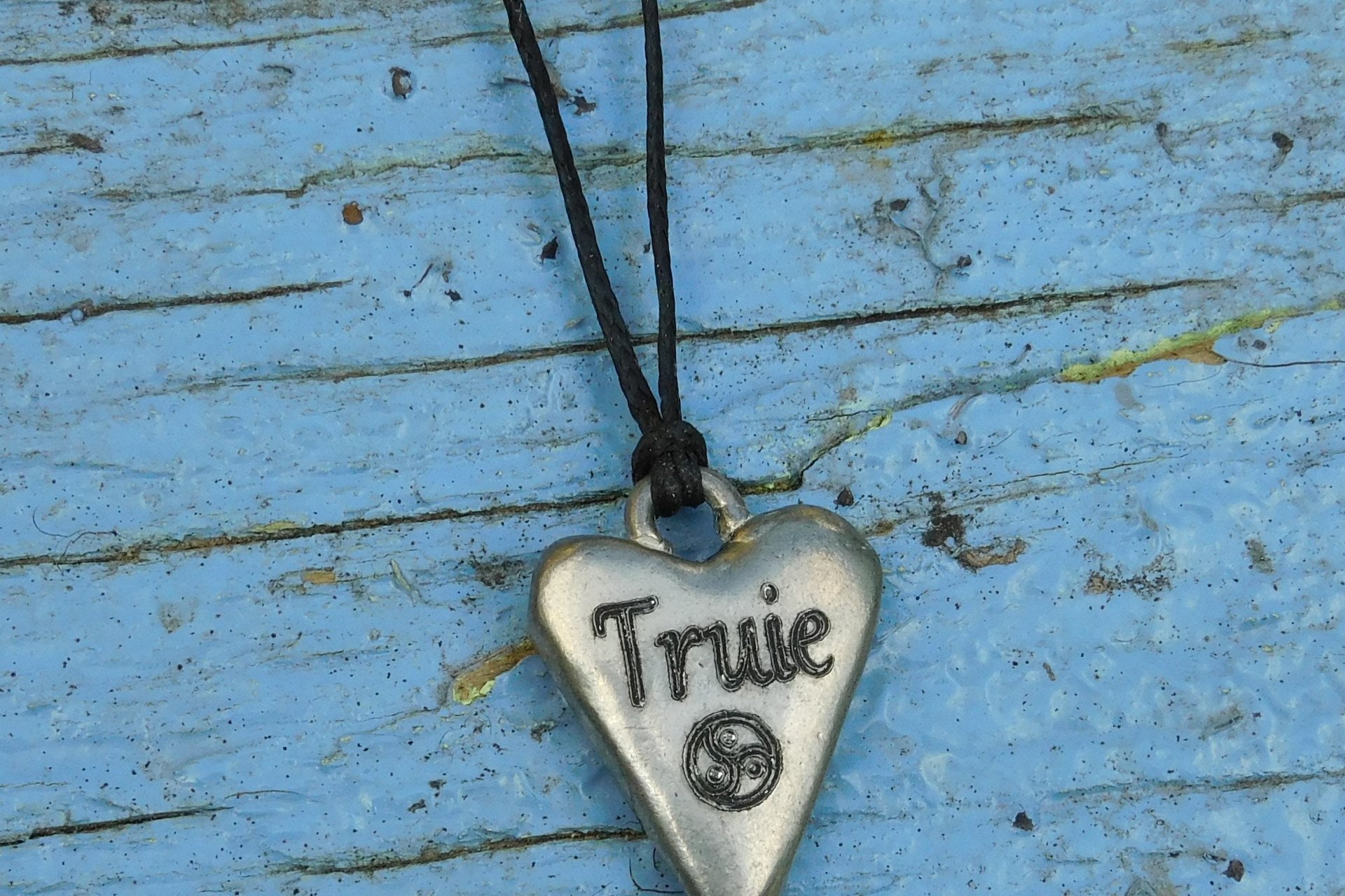 BDSM Truie Pendant, Erotic Sub Gift. Adjustable Waxed Cord. Hand Cast Pewter.