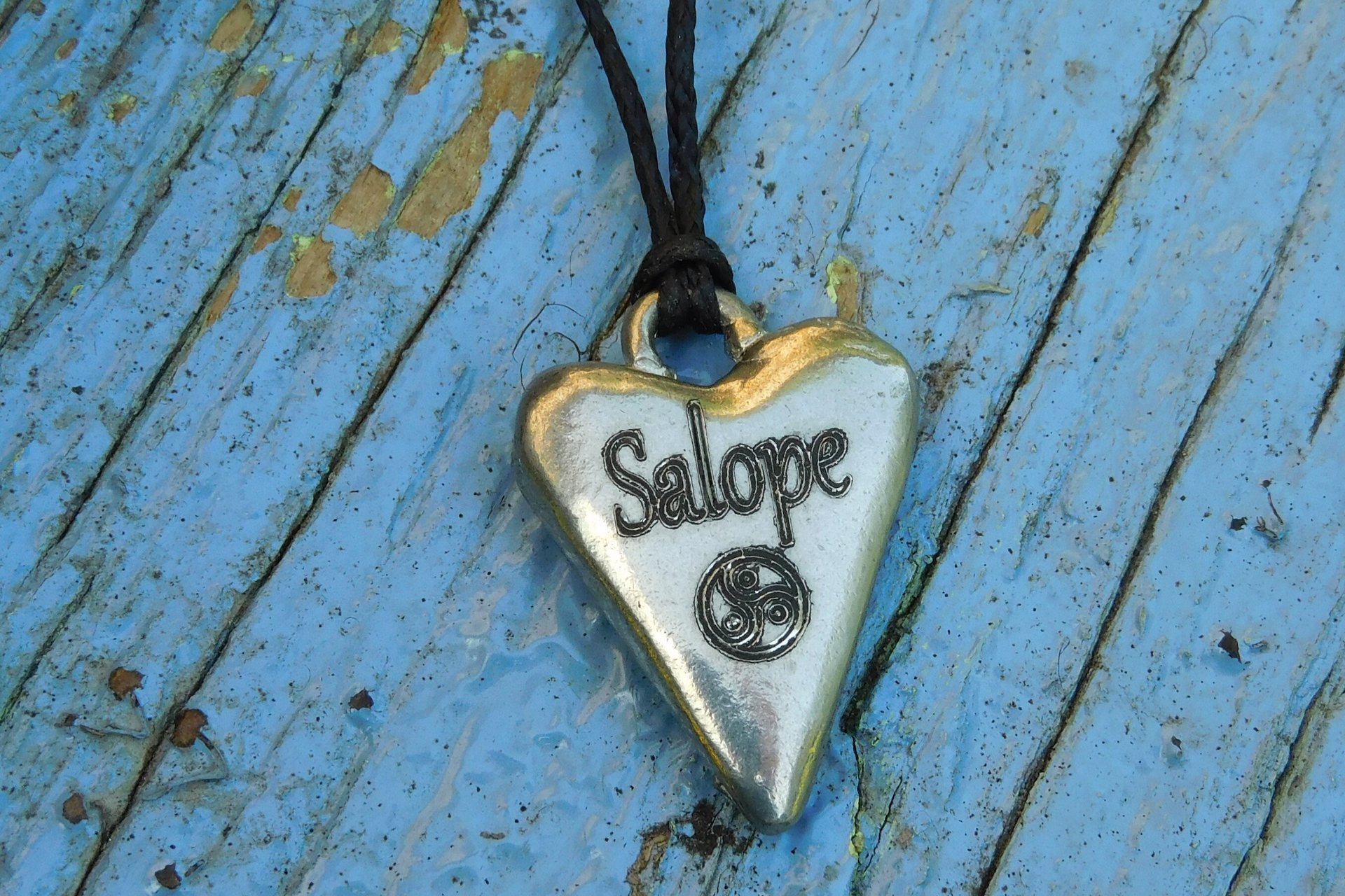 BDSM Salope (Whore) Pendant, Erotic Sub Gift. Adjustable Waxed Cord. Hand Cast Pewter.