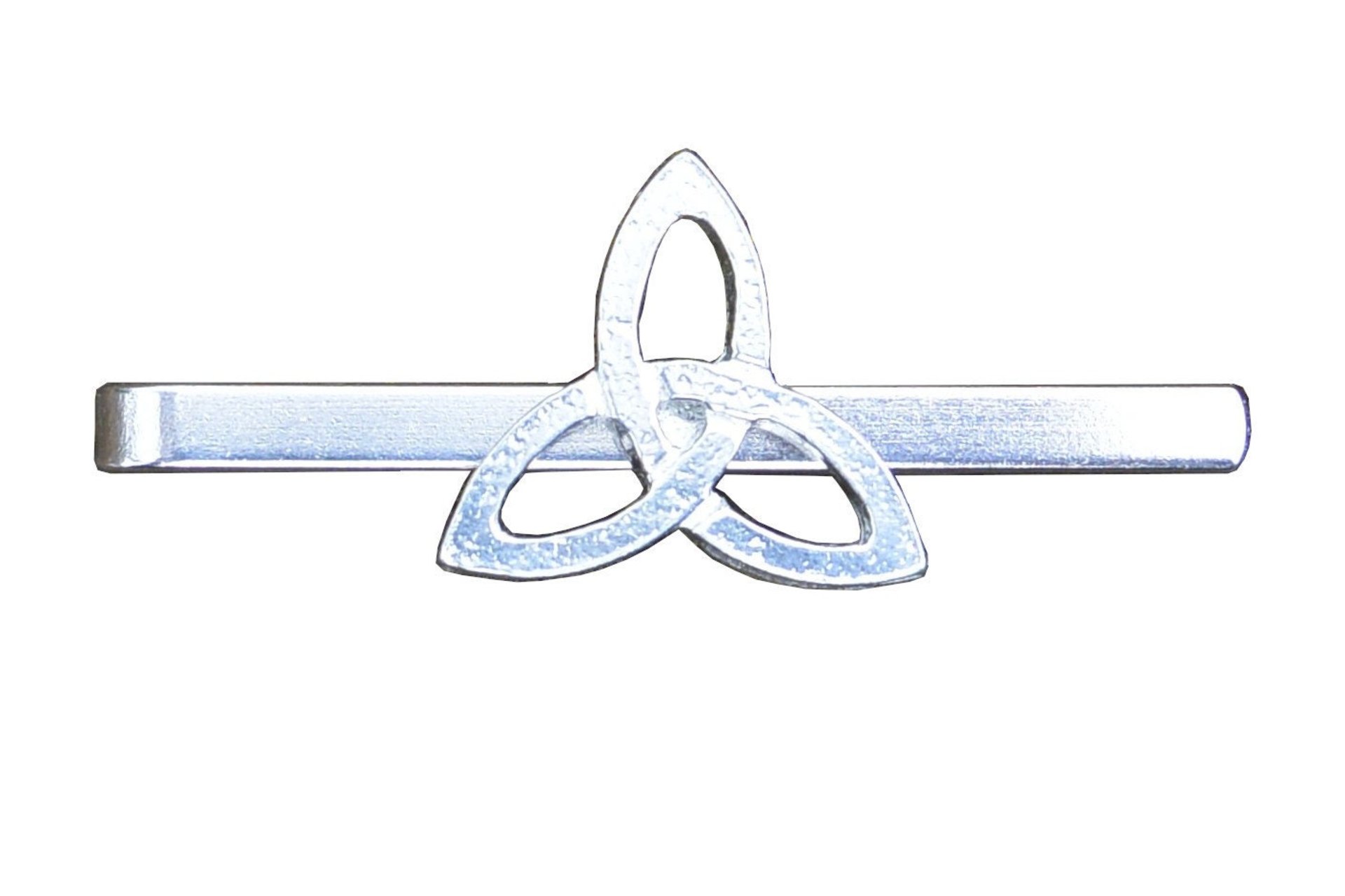 Pince à Cravate Triquetra, Accessoires Triquetra, Faite Main en Etain par William Sturt des Etains de Jumilhac