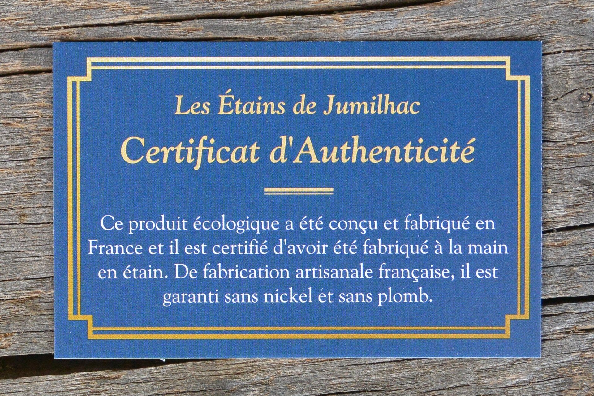 Pince à Cravate Triquetra, Faite Main en Etain par William Sturt des Etains de Jumilhac