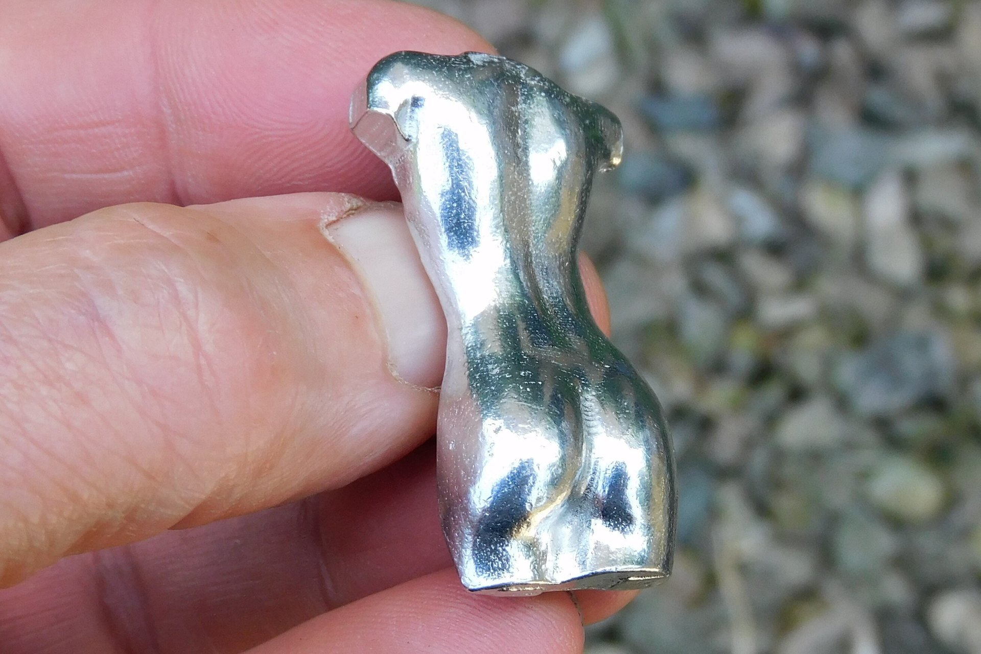 Female Torso Brooch - Rear View