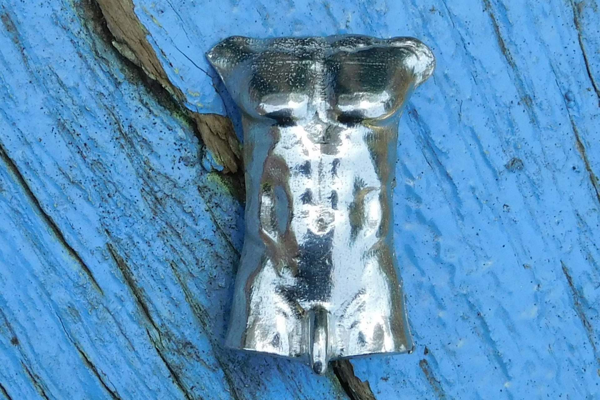 Male Torso Brooch - Front View