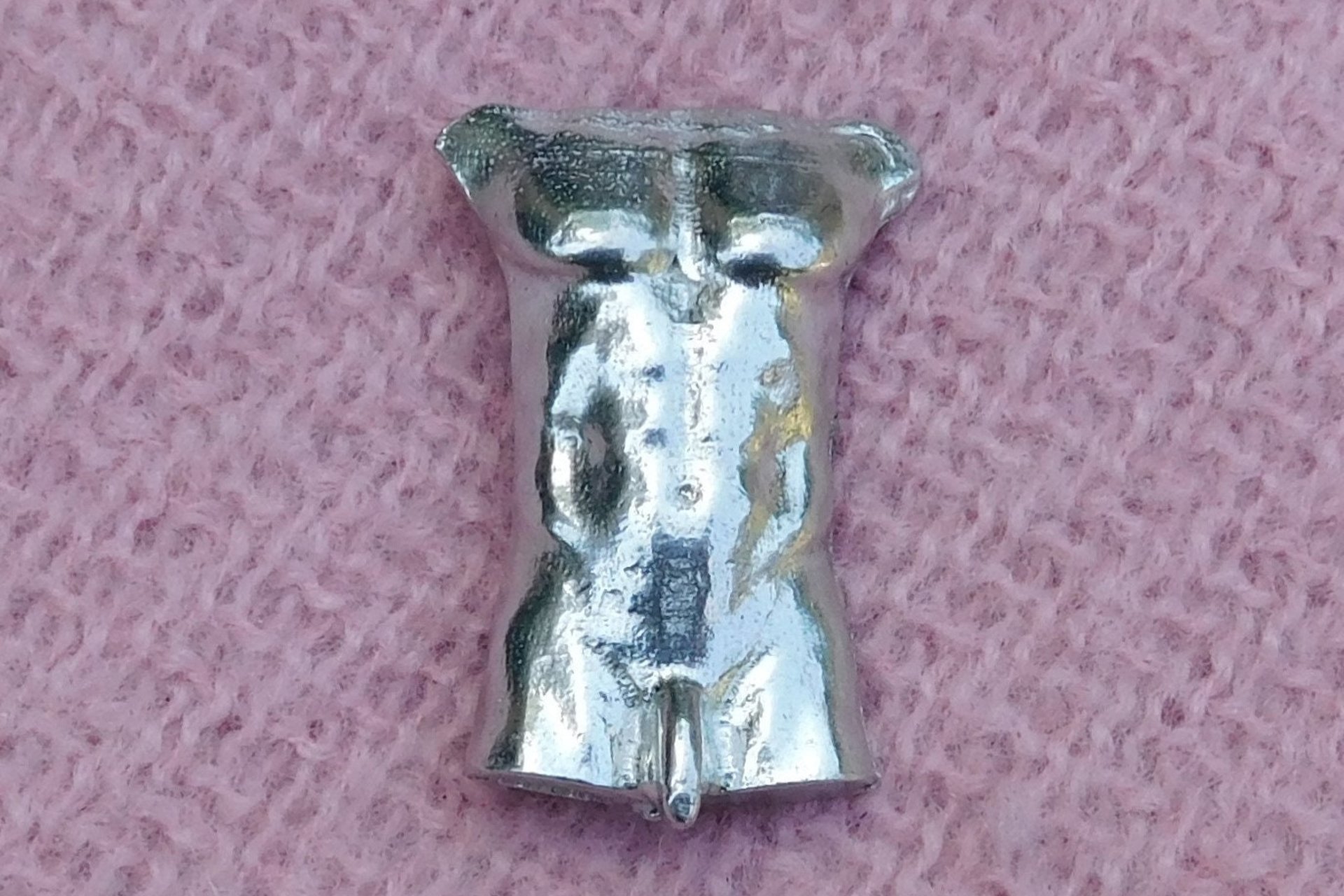 Male Torso Brooch - Front View