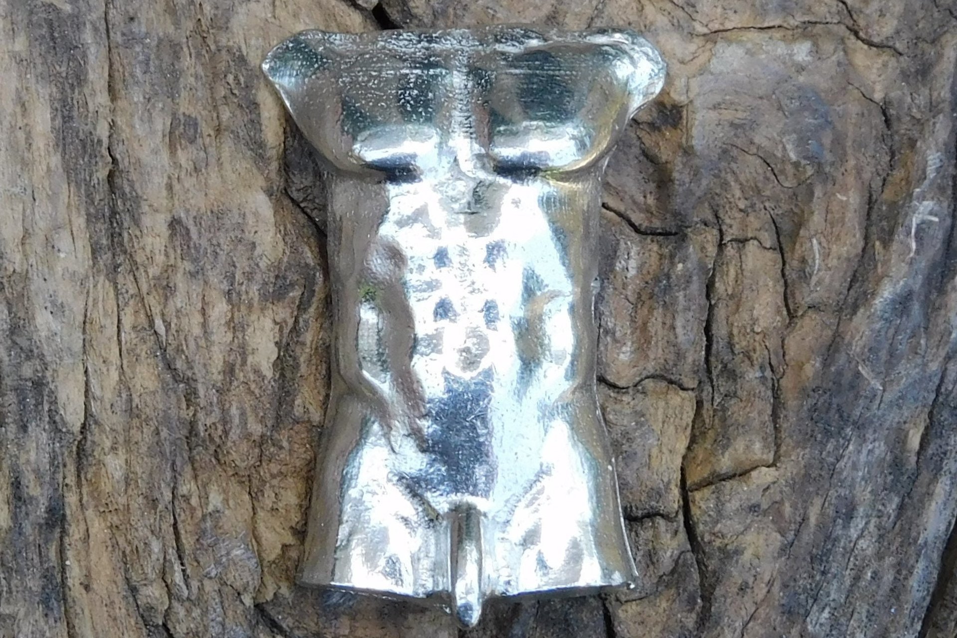 Male Torso Brooch - Front View