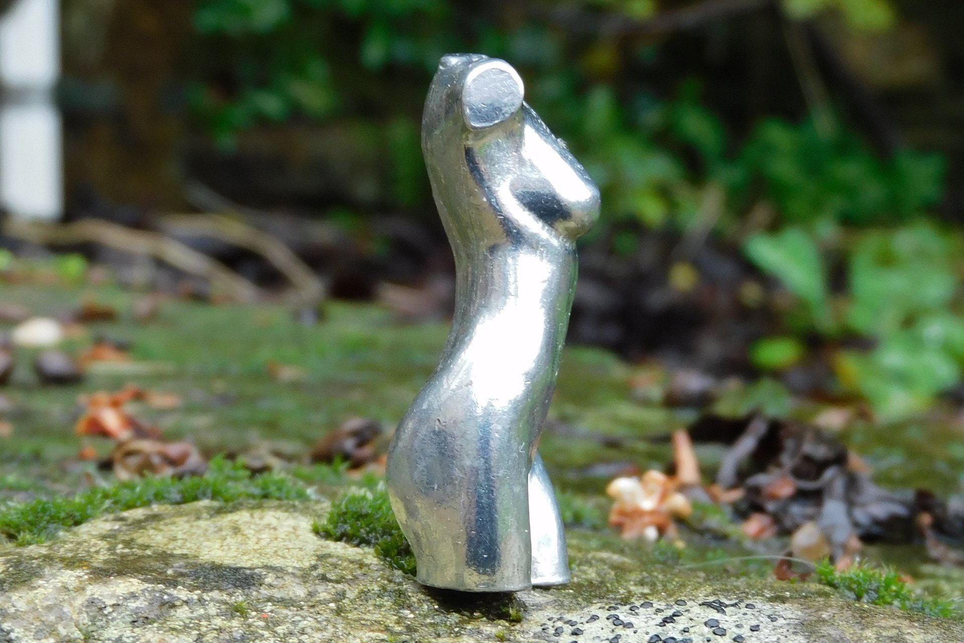 Female Torso. Hand Cast Pewter.
