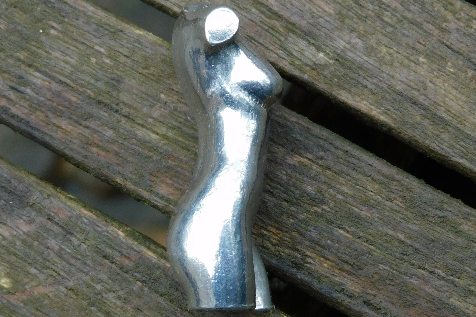 Female Torso. Hand Cast Pewter.