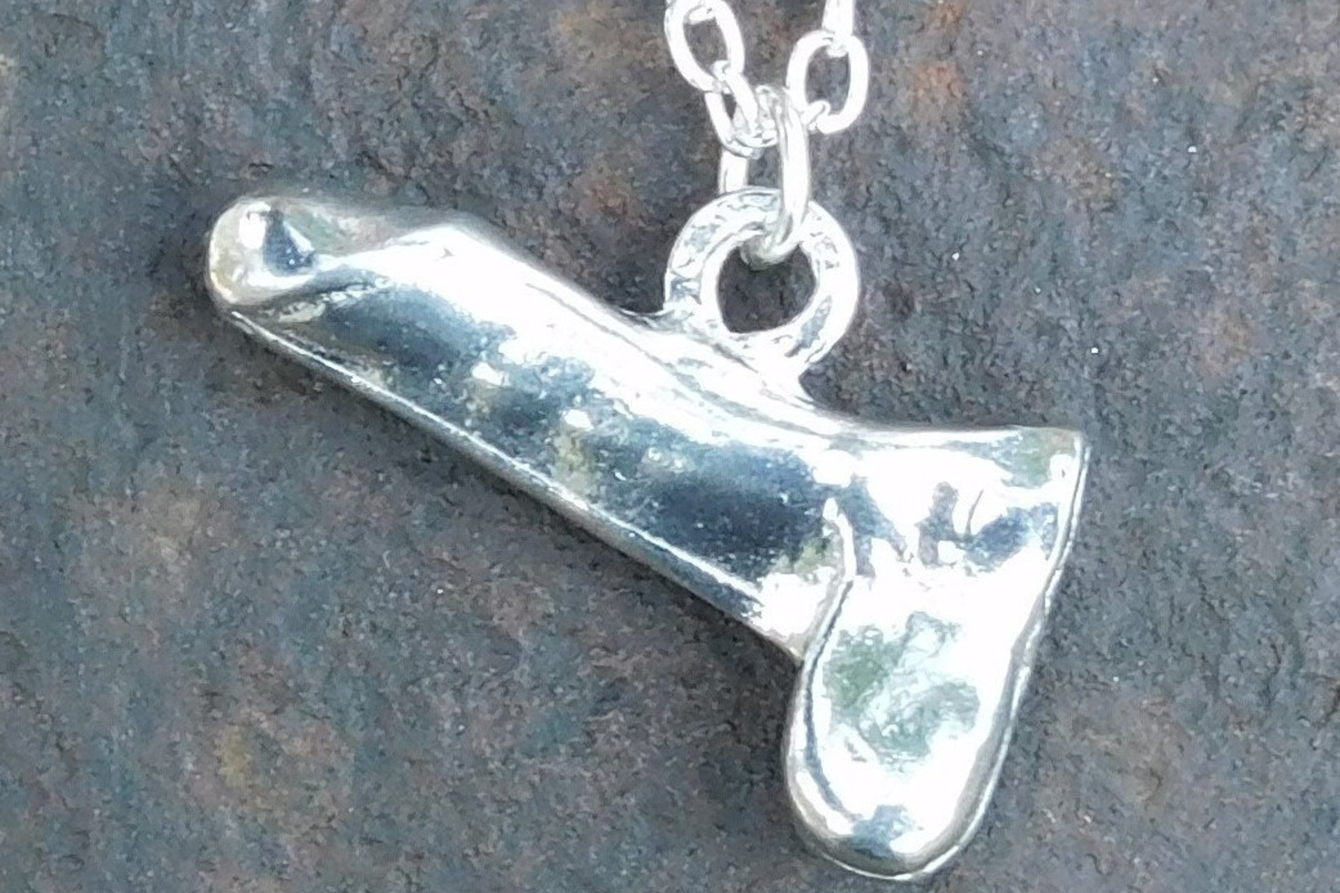 Penis Pendant Necklace – Erotic Jewelry. Hand Cast Pewter.
