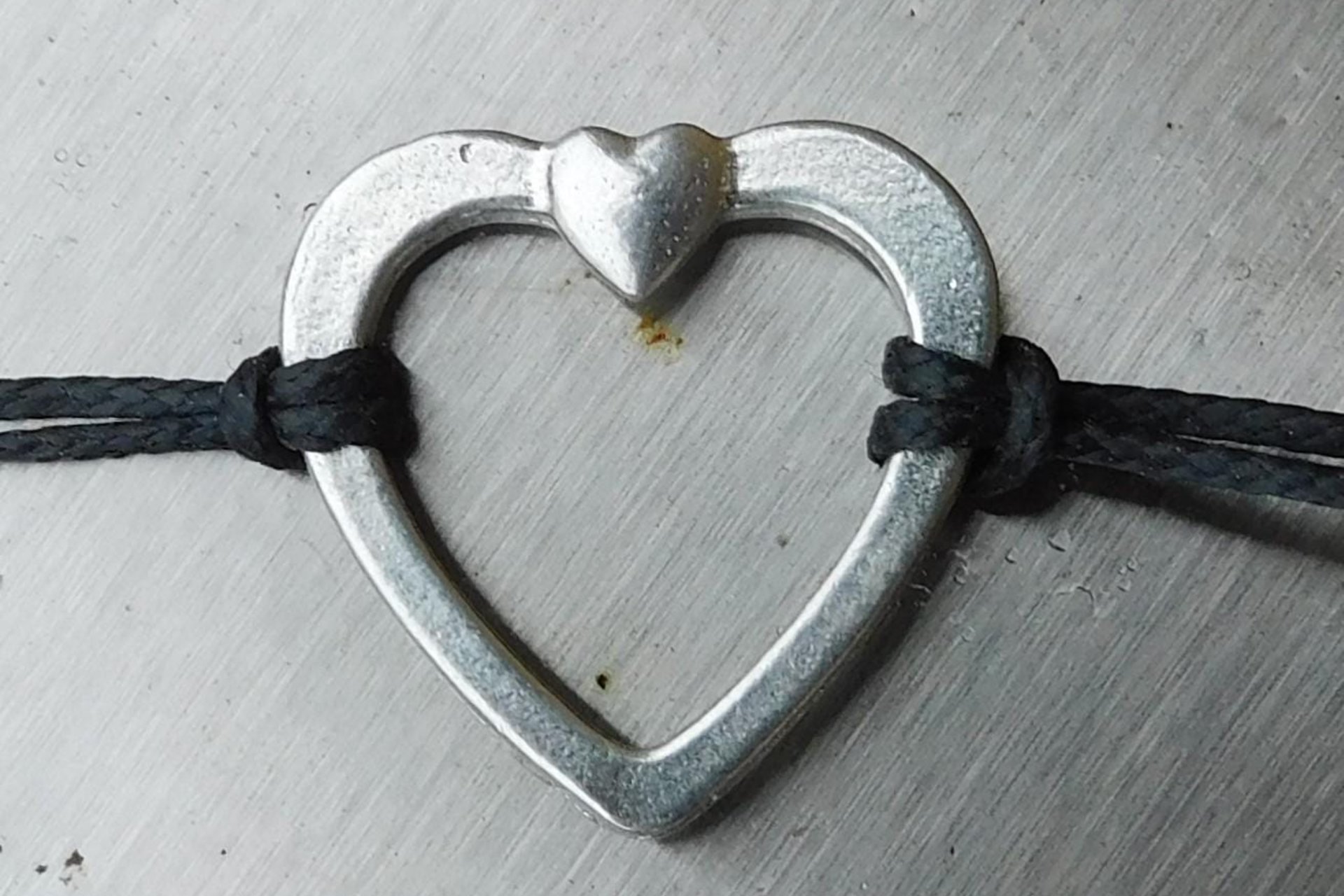Double Heart-Shaped Day Collar – Symbol of Commitment and Trust. Hand Cast Pewter.