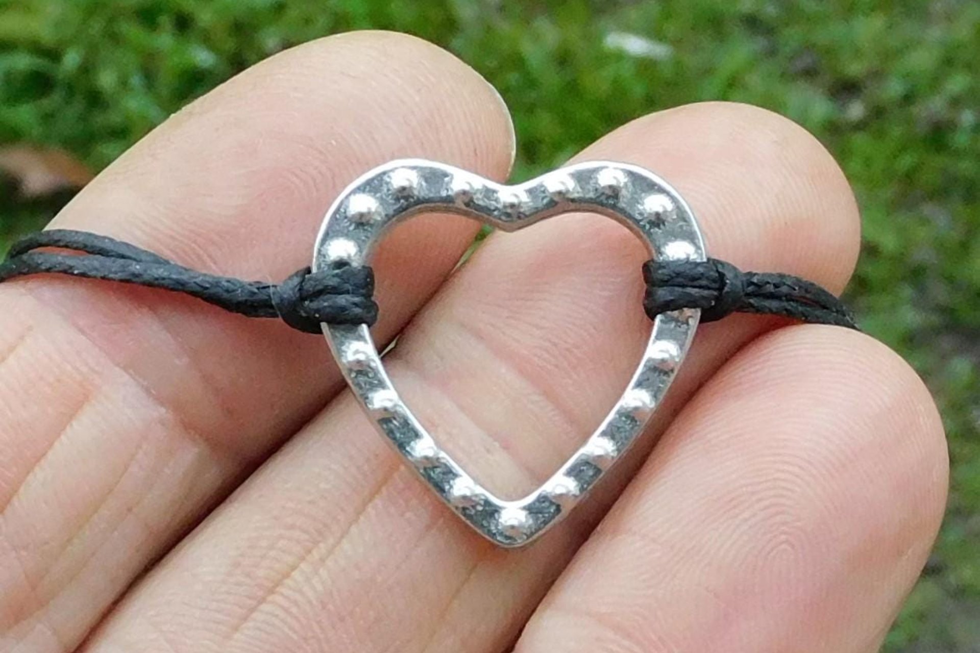 Heart Shaped Day Collar  – Symbol of Commitment and Trust. Hand Cast Pewter.