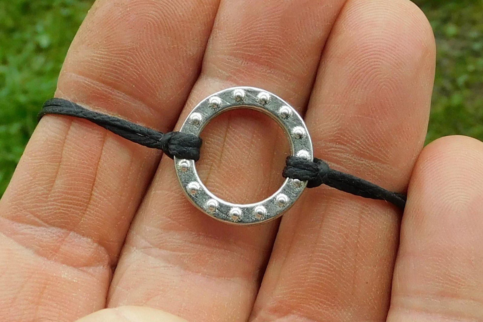 Day Collar with Tiny Studs – Symbol of Commitment and Trust. Hand Cast Pewter.