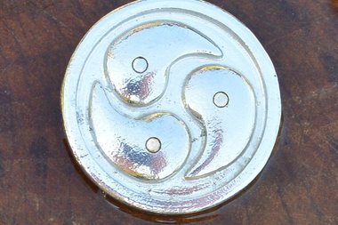 BDSM Brooch, 3 cm across