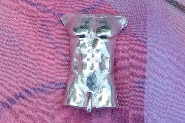 Male Torso Brooch - Front View