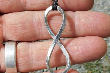 Infinity Loop Pendant – Symbol of Eternal Connection. Hand Cast Pewter.