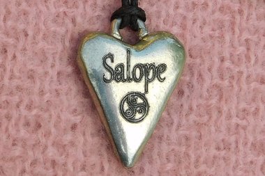 BDSM Salope (Whore) Pendant, Erotic Sub Gift. Adjustable Waxed Cord. Hand Cast Pewter.