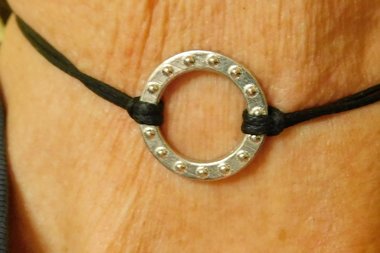 Day Collar with Tiny Studs – Symbol of Commitment and Trust. Hand Cast Pewter.